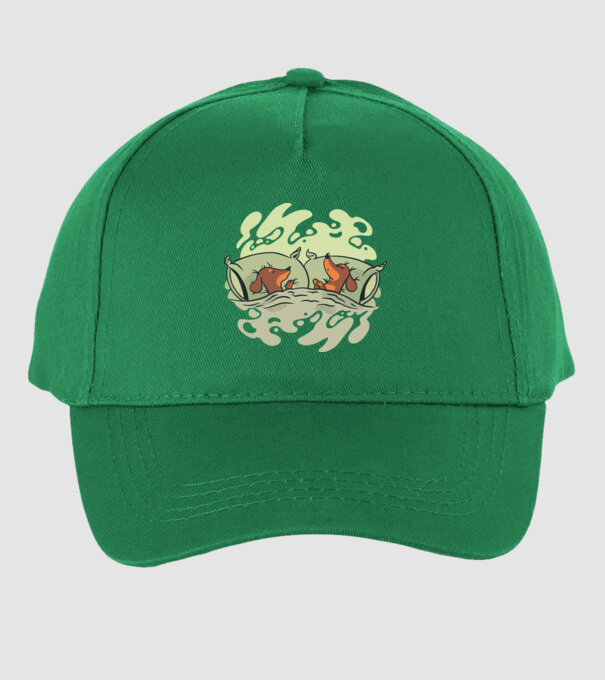 Teckeli dormind model verde pe tricou