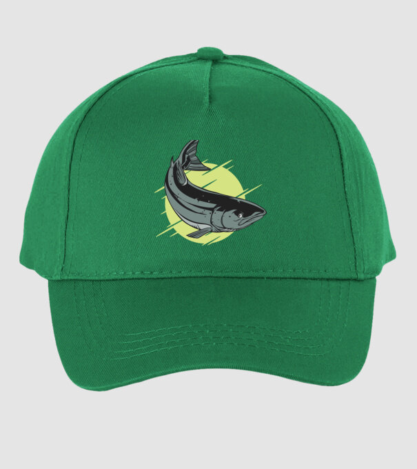 Atlantic Salmon - Somon de Marea Baltică model verde pe tricou