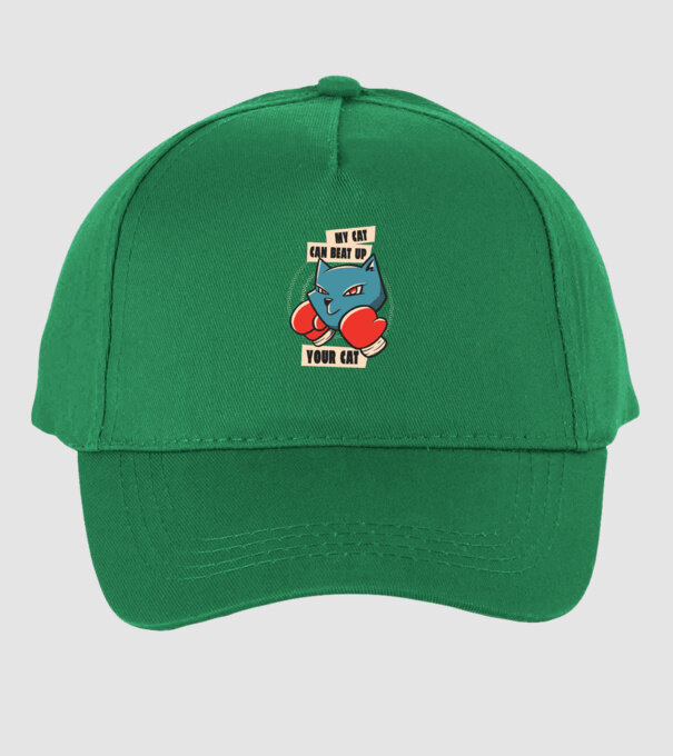 Pisicuța mea bate pisicuța ta model verde pe tricou