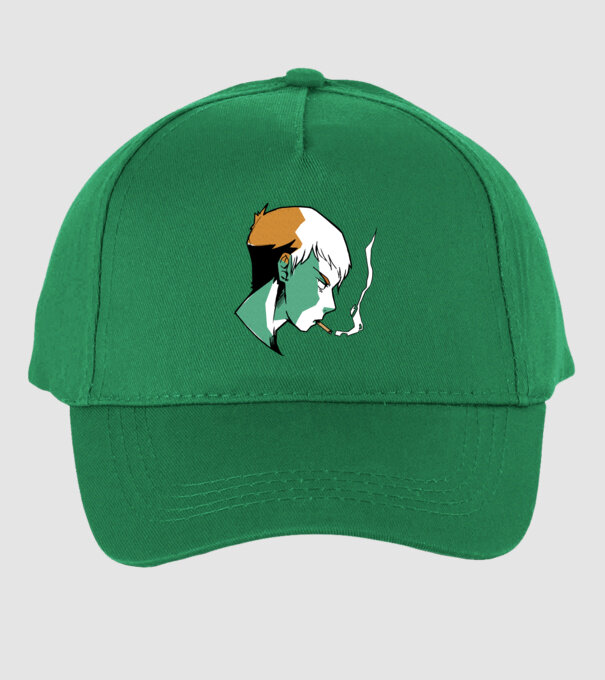Anime băiat fumător model verde pe tricou