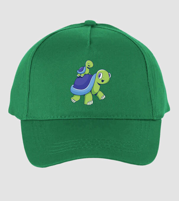 Familie țestoase drăguțe model verde pe tricou