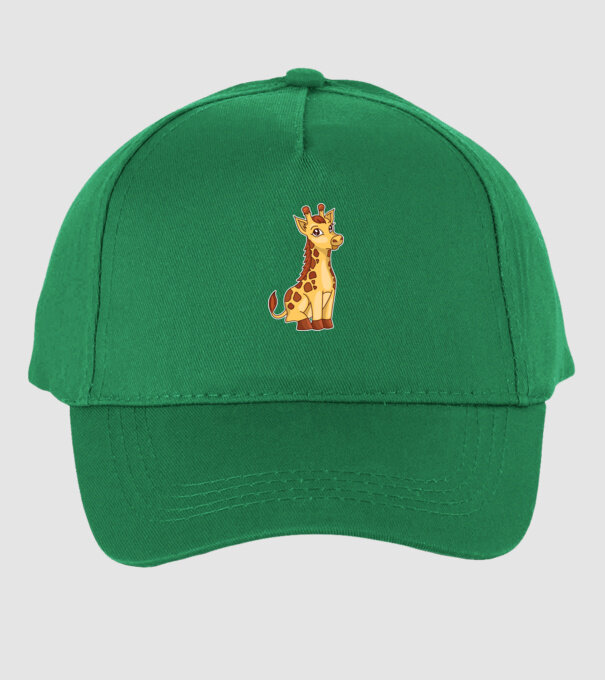 Girafă drăguță model verde pe tricou