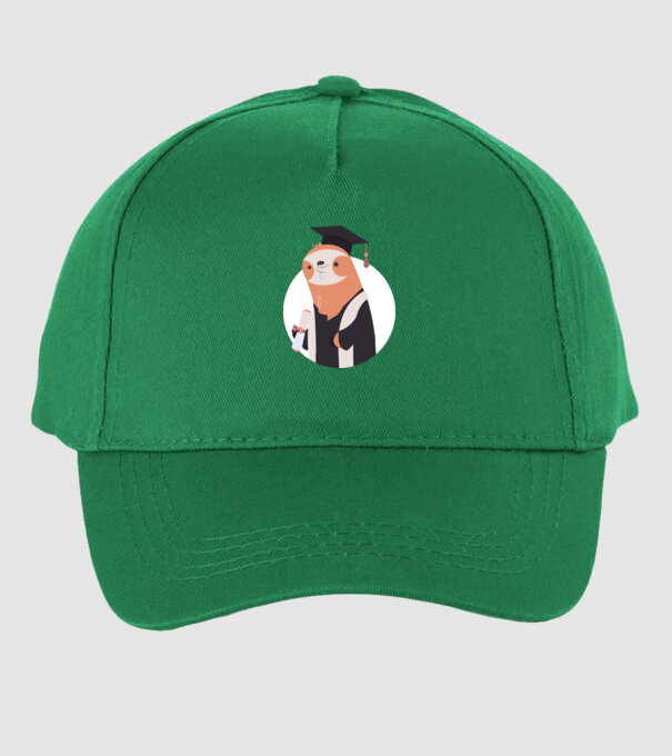 Leneș cu diplomă pentru absolvire model verde pe tricou