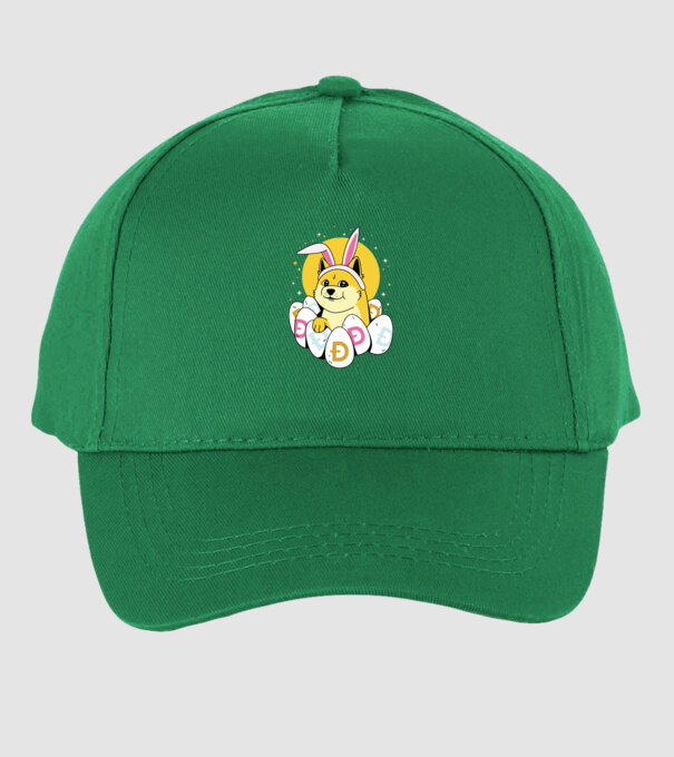 Dogecoin Paște model verde pe tricou