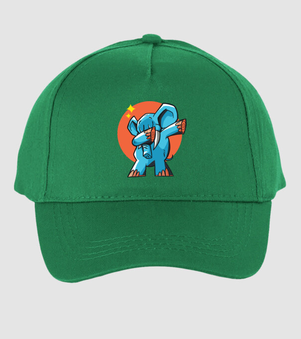 Elefant DAB model verde pe tricou