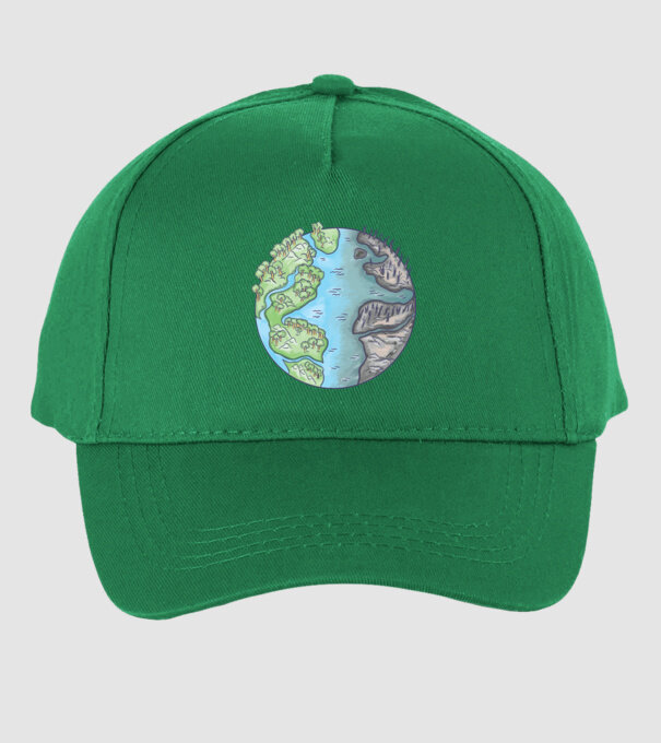 Distrugerea Pământului model verde pe tricou