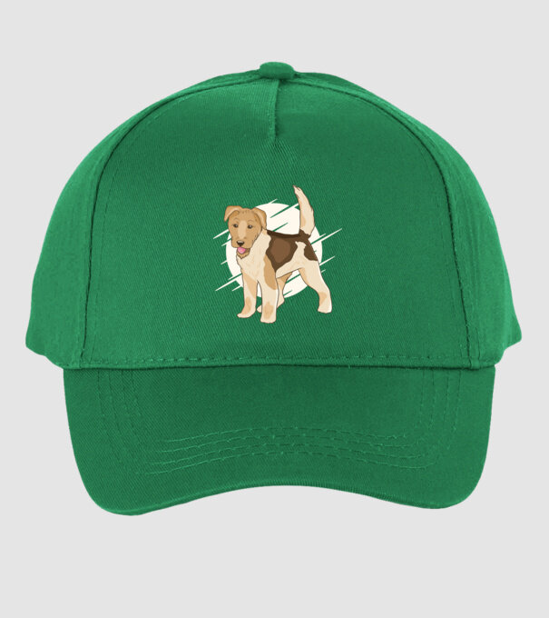 Fox Terrier model verde pe tricou