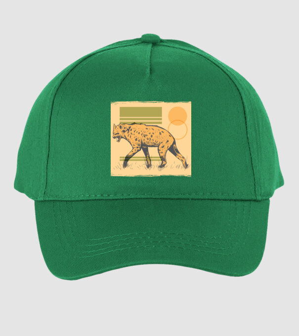 Hienă model verde pe tricou