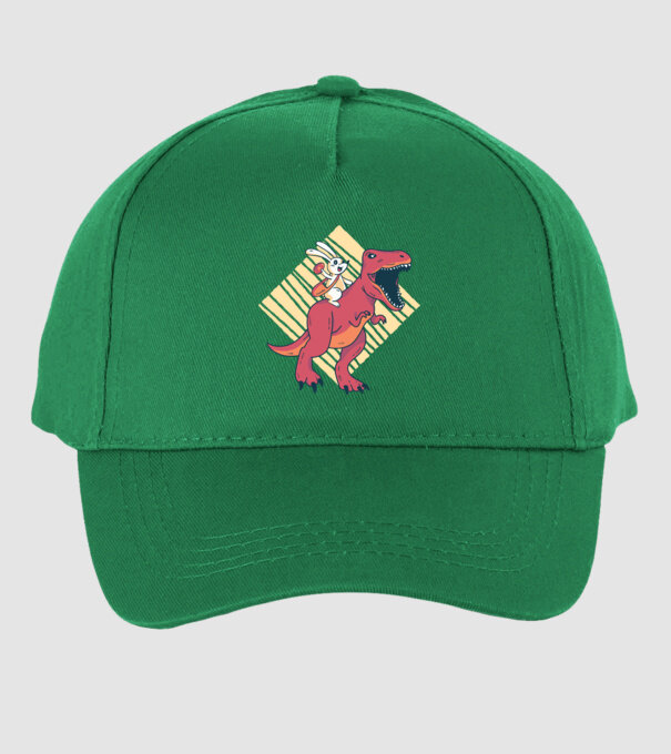 Dinozaur de Paște model verde pe tricou
