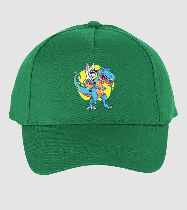 Dinozaur de Paște model verde pe tricou