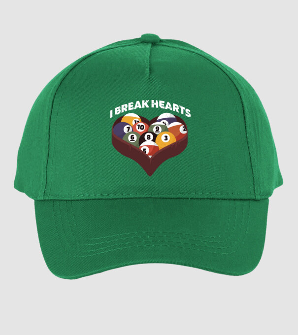 I break hearts - Biliard model verde pe tricou