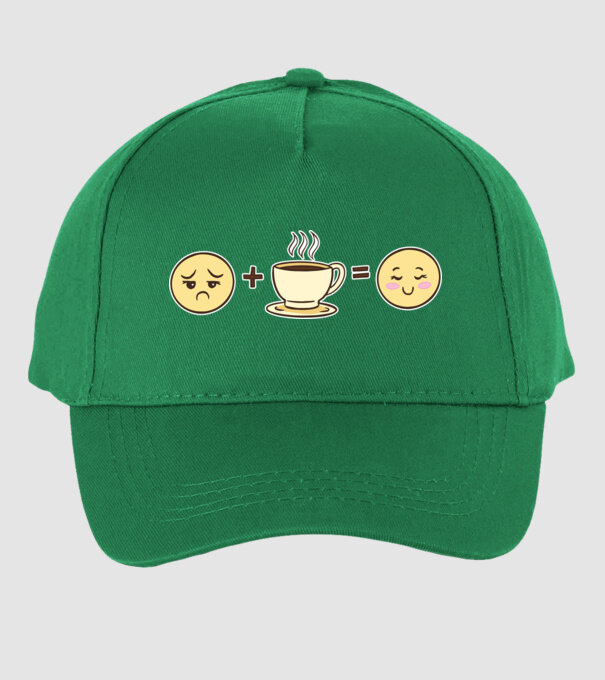 Cafea Fericire model verde pe tricou