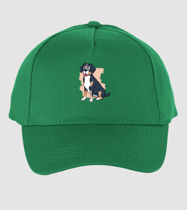 Câine model verde pe tricou