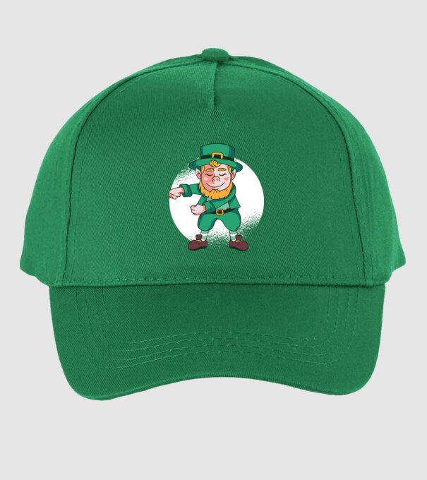 Leprechaun Floss - St. Patrick DAB dans model verde pe tricou