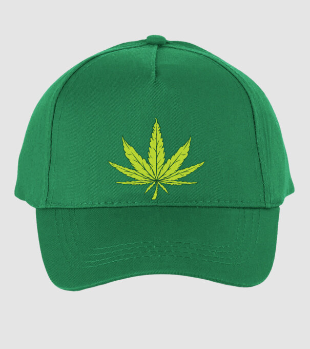Frunză de marijuana model verde pe tricou