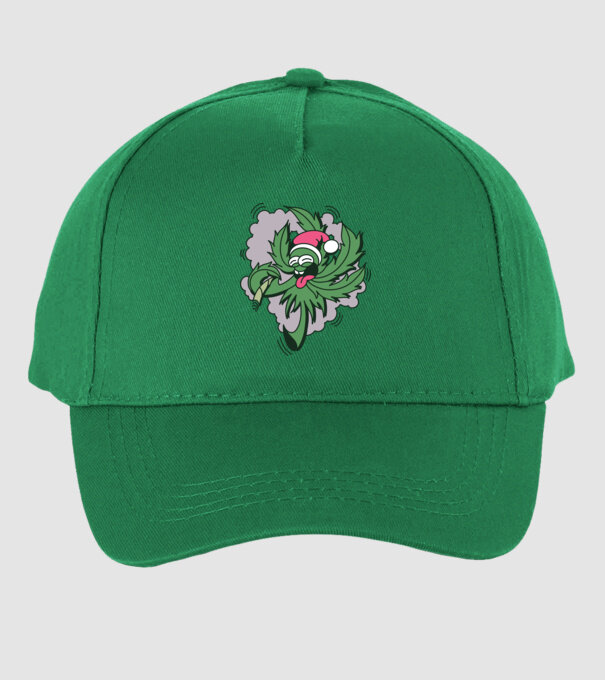Marijuana Santa model verde pe tricou