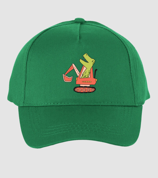 Excavator dinozaur model verde pe tricou