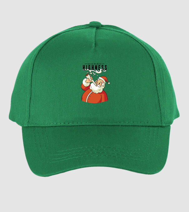 Merry Highness Mikulás fumează iarbă model verde pe tricou