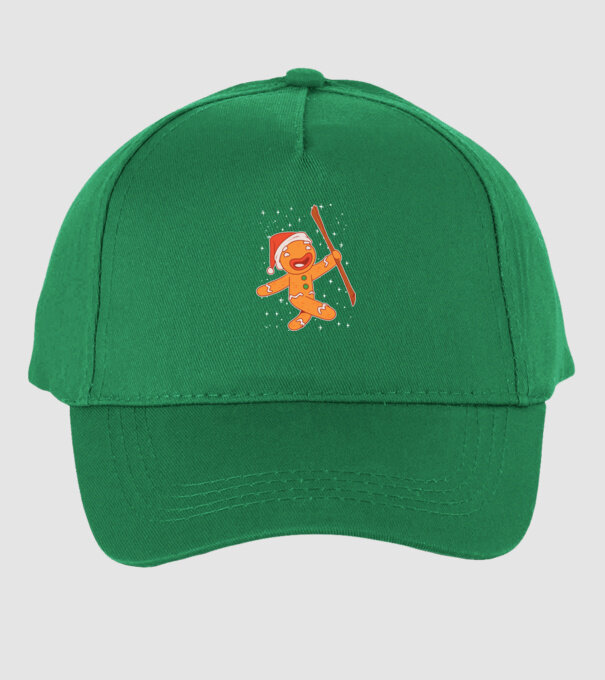 Turtă dulce Moș Crăciun tricou model verde pe tricou