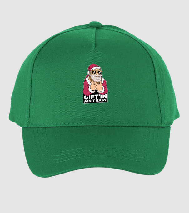 Moș Crăciun Gangster - tricou amuzant Crăciun model verde pe tricou