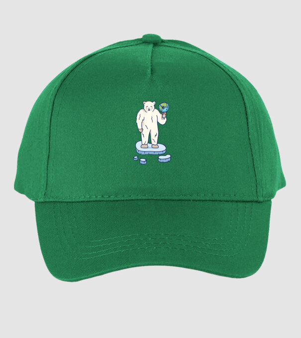 Topirea gheții cu urs polar model verde pe tricou
