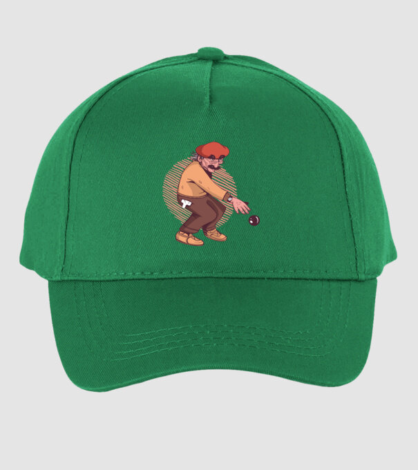 Petanque bătrân model verde pe tricou