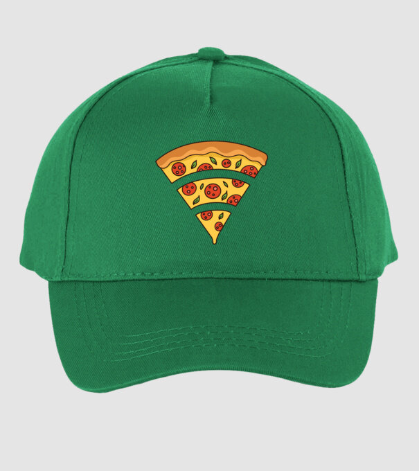 Felie de pizza Wifi model verde pe tricou