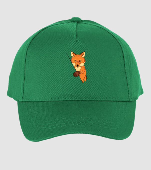 Vulpe model verde pe tricou