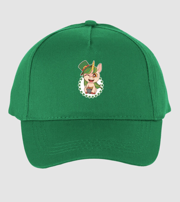 St Patrick Unicorn model verde pe tricou