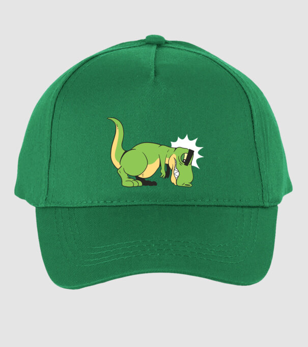 T-rex Push-up model verde pe tricou