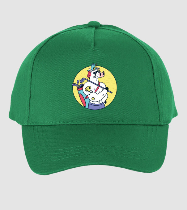 Unicorn Golf model verde pe tricou