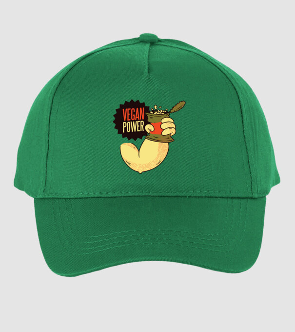 Putere vegan model verde pe tricou