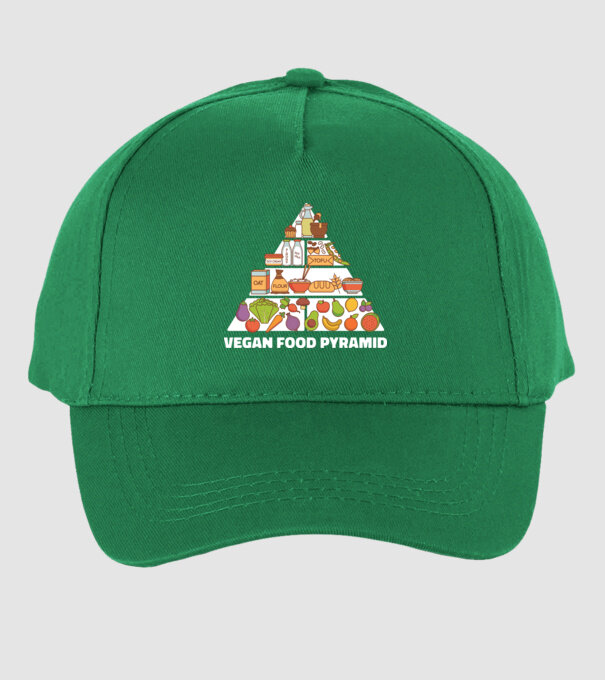 Piramidă vegan model verde pe tricou