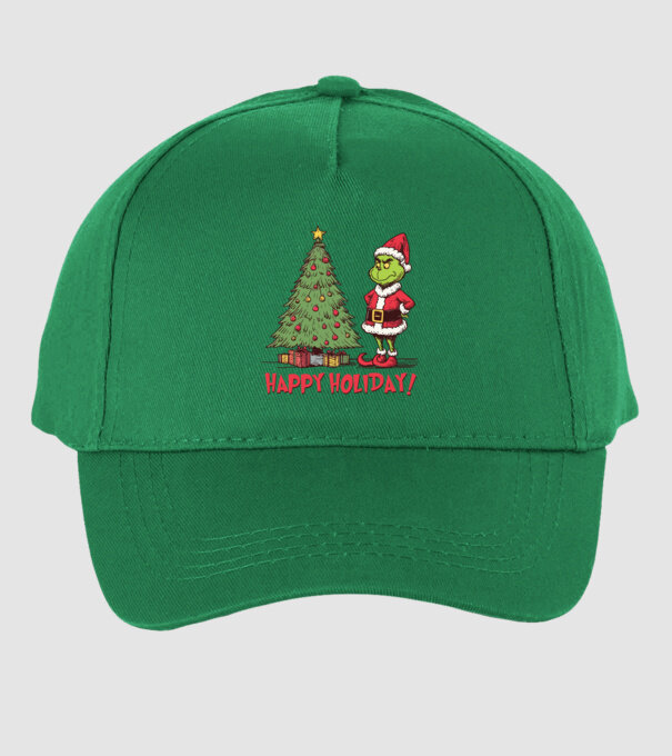 Happy Holiday Grinch model verde pe tricou