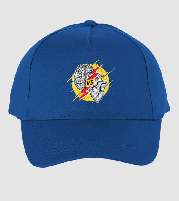 Creier vs. Inimă - Rațiune contra inimă model albastru regal pe tricou
