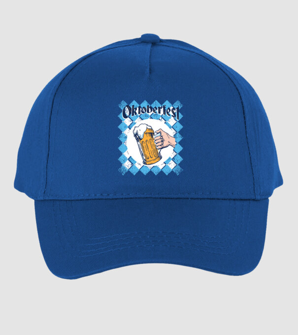 Tricou cu bere Oktoberfest model albastru regal pe tricou