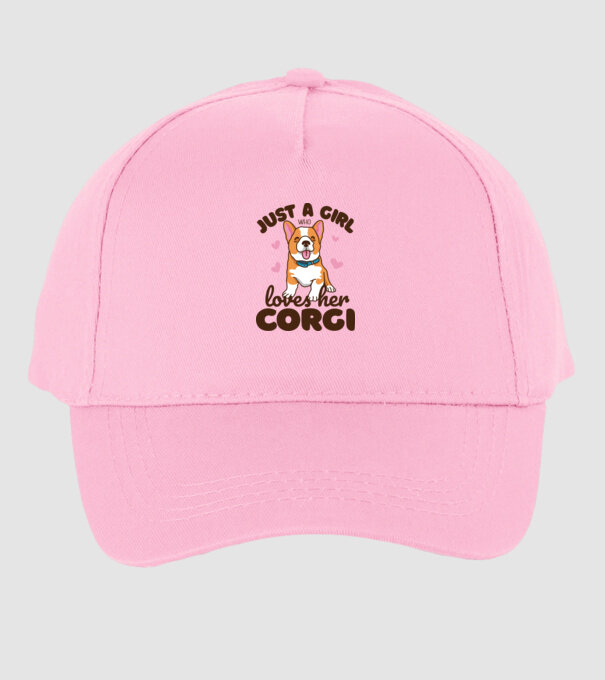 Doar o fată care iubește Corgiul său model roz deschis pe tricou