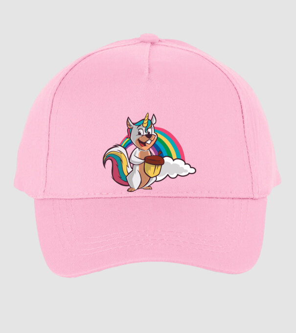 Unicorn drăguț Veveriță model roz deschis pe tricou