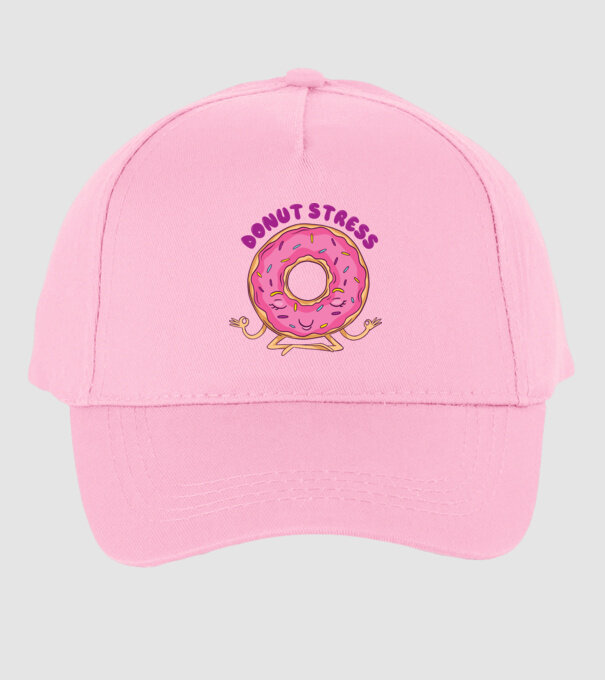 Donut Stress Gogoașă model roz deschis pe tricou
