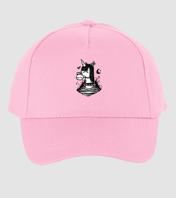 Emo unicorn model roz deschis pe tricou