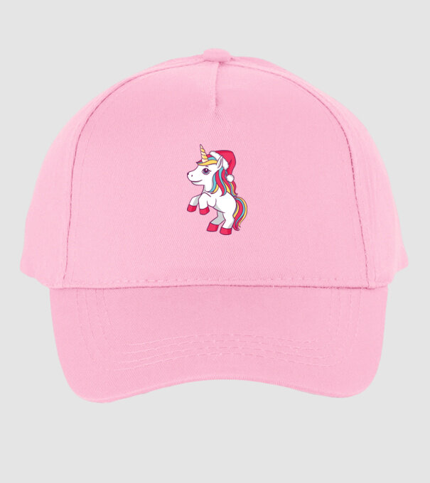 Unicorn de Crăciun model roz deschis pe tricou