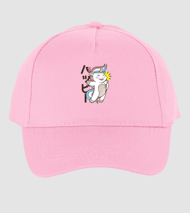 Kawaii unicorn model roz deschis pe tricou