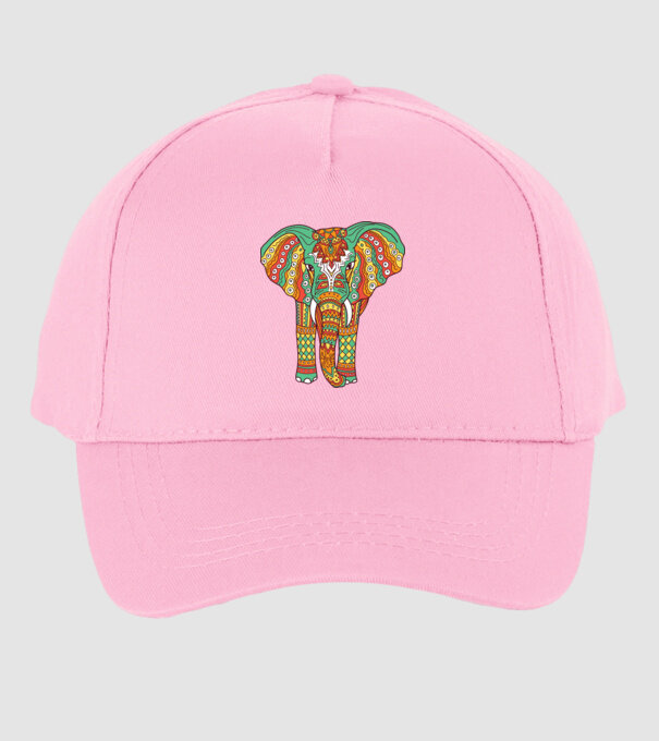 Mandala Elefant model roz deschis pe tricou