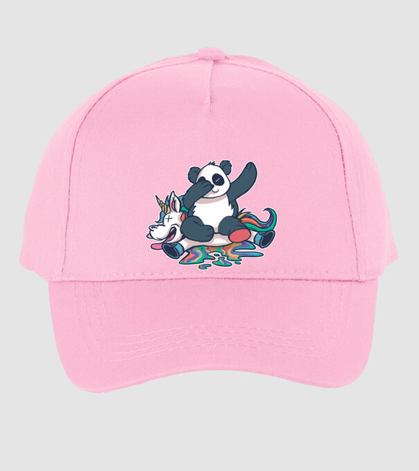 Panda DAB Unicorn model roz deschis pe tricou