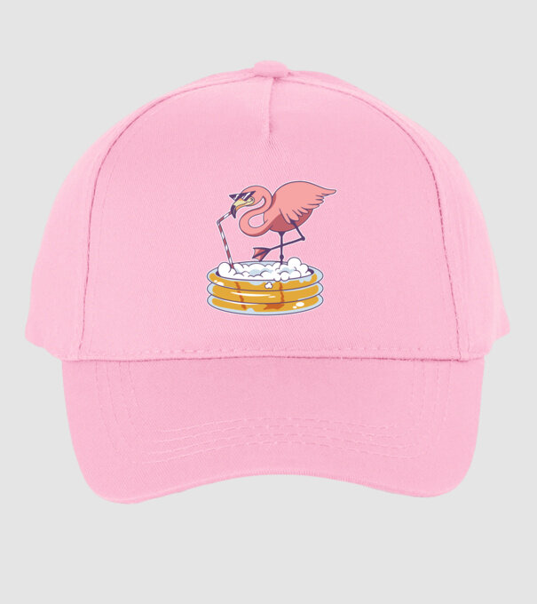 Flamingo cu bere model roz deschis pe tricou