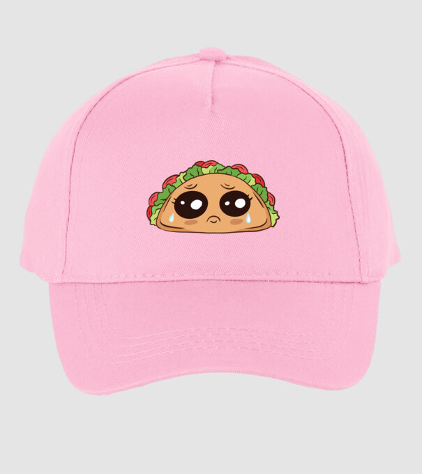Taco trist model roz deschis pe tricou
