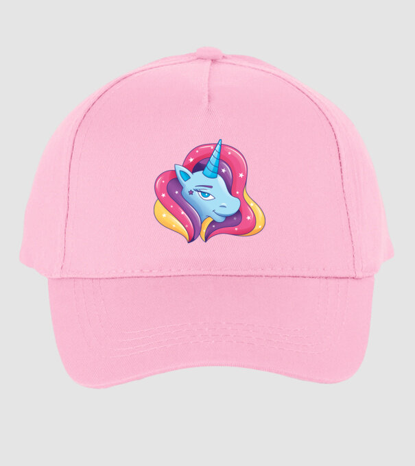 Cap de unicorn model roz deschis pe tricou