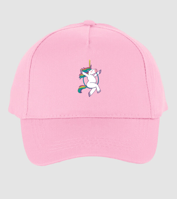 Unicorn pe cerc model roz deschis pe tricou