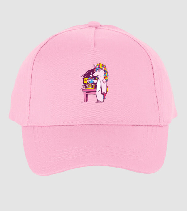 Unicorn Cafea model roz deschis pe tricou