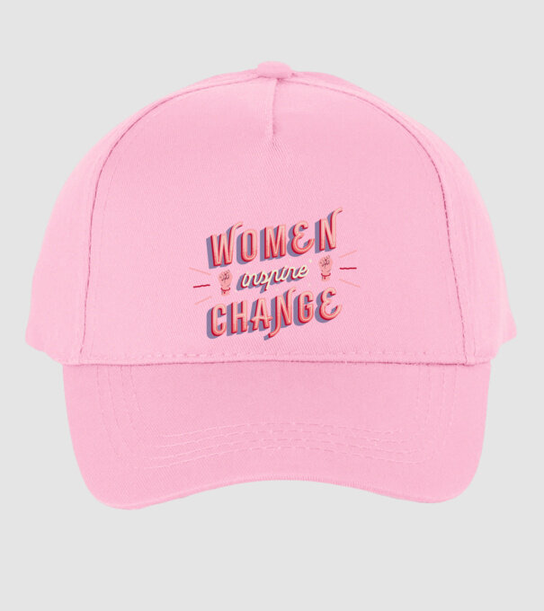 Women inspire change Ziua Femeii model roz deschis pe tricou